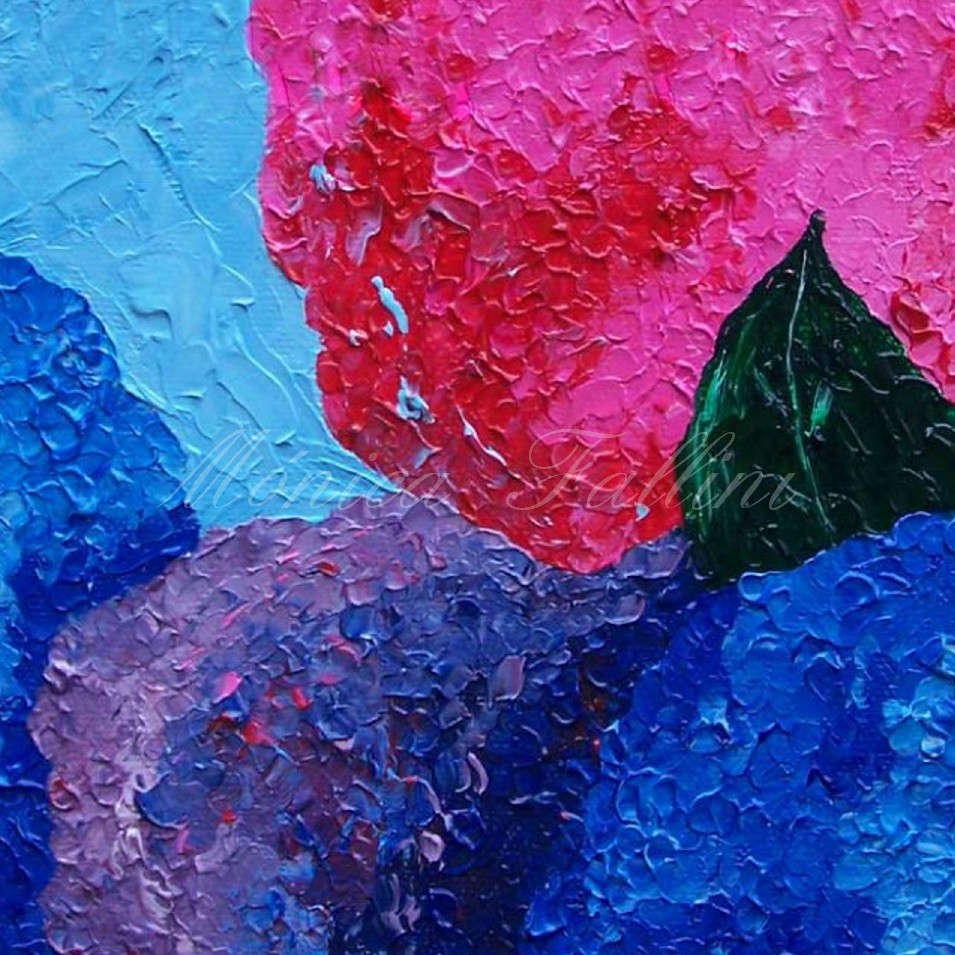 Painting titled 'A dream of Hydrangeas IX' by Monica Fallini