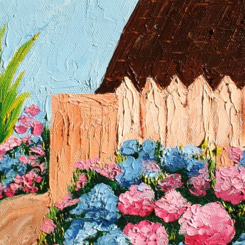 Painting titled 'A dream of Hydrangeas X' by Monica Fallini