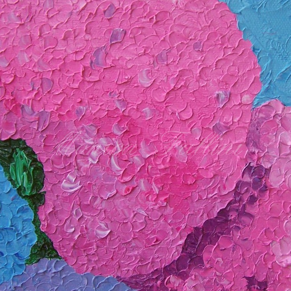 Painting titled 'A dream of Hydrangeas XI' by Monica Fallini