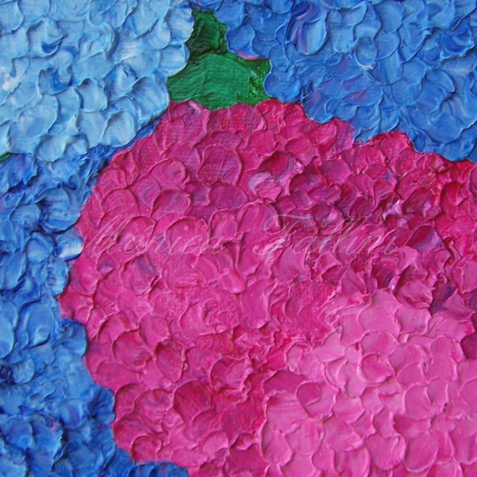 Painting titled 'A dream of Hydrangeas XII' by Monica Fallini