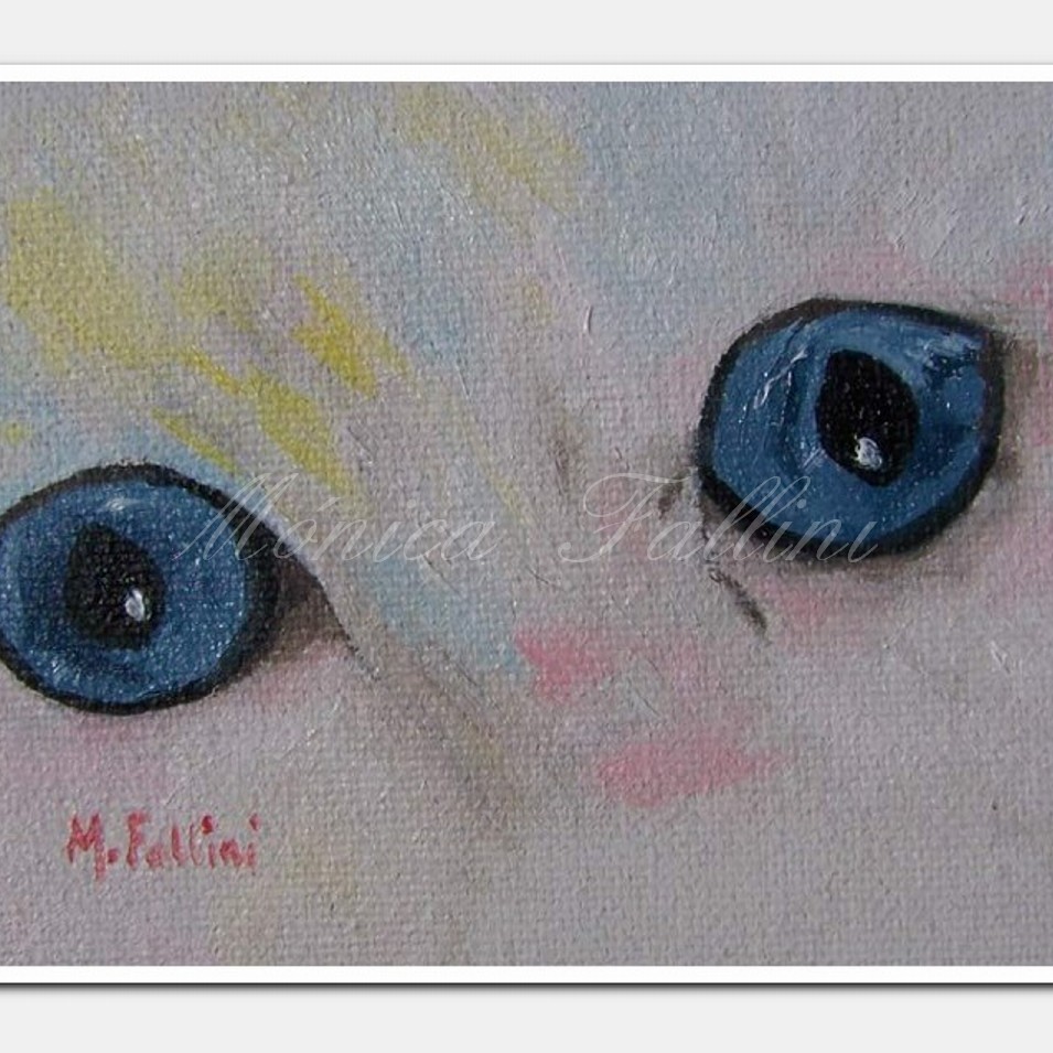 Painting titled 'Cat's eyes series, # 1' by Monica Fallini
