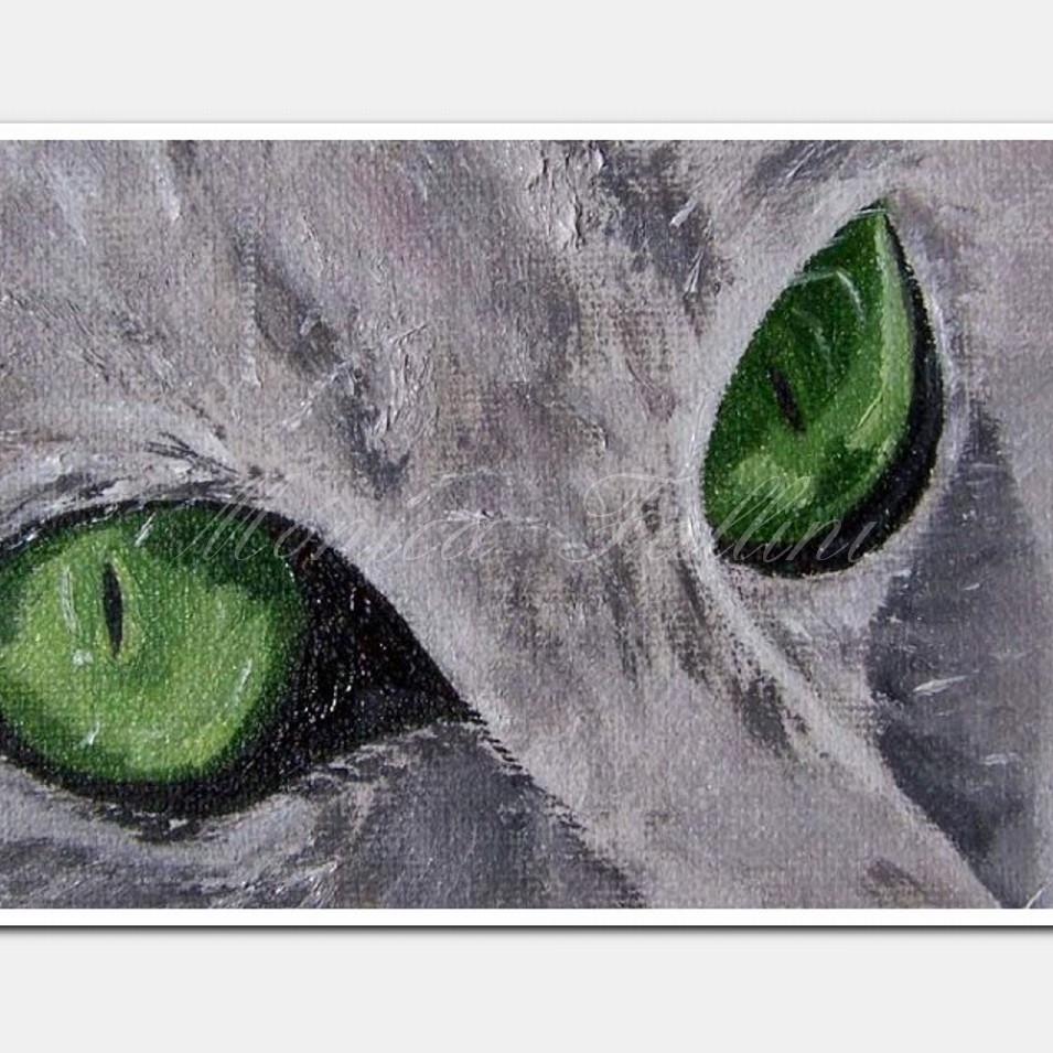 Painting titled 'Cat's eyes series, # 2' by Monica Fallini