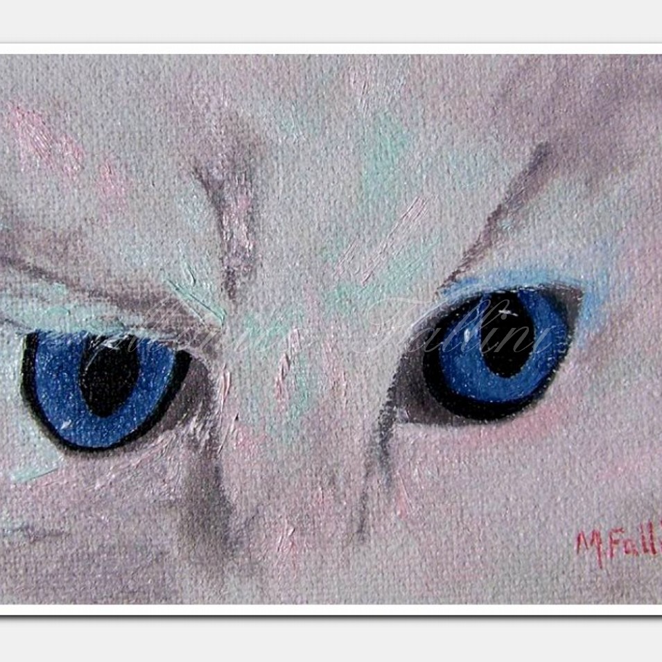 Painting titled 'Cat eyes series III' by Monica Fallini