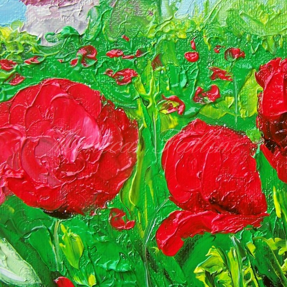 Painting titled 'Poppies' field # 2' by Monica Fallini