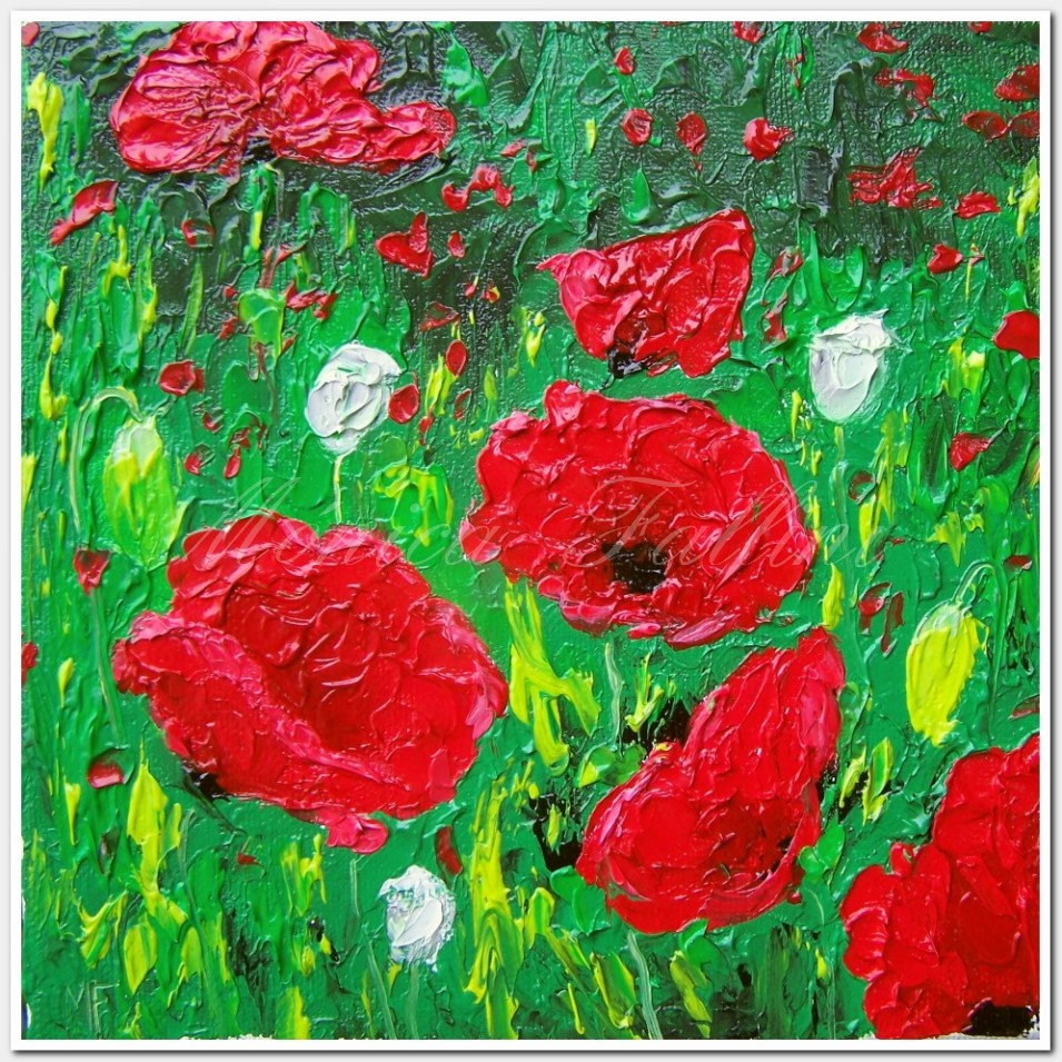 Painting titled 'Poppies' field # 1' by Monica Fallini