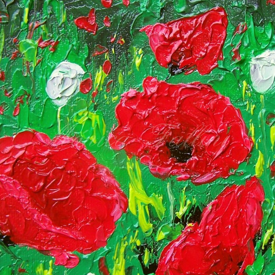 Painting titled 'Poppies' field # 1' by Monica Fallini