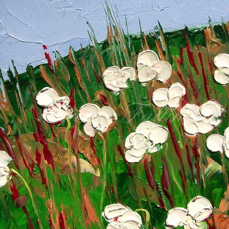 Painting titled 'A dream of white flowers' by Monica Fallini