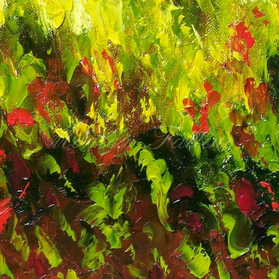 Painting titled 'Surrounded by flowers # II' by Monica Fallini