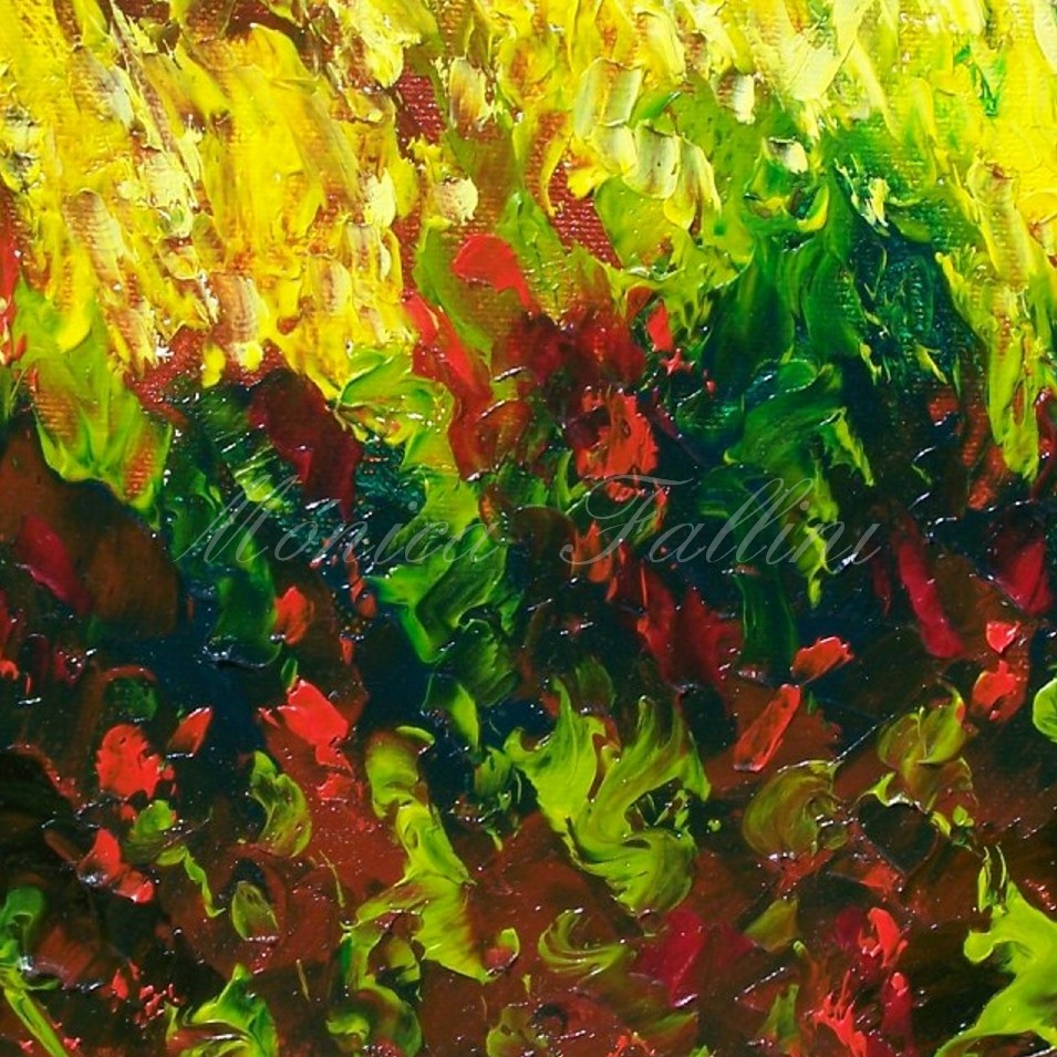 Painting titled 'Surrounded by flowers # III' by Monica Fallini