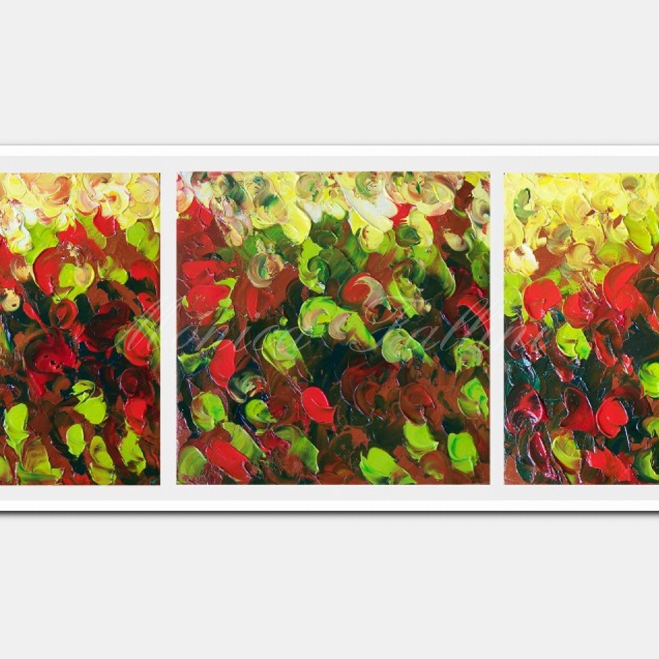 Painting titled 'Surrounded by flowers IV' by Monica Fallini