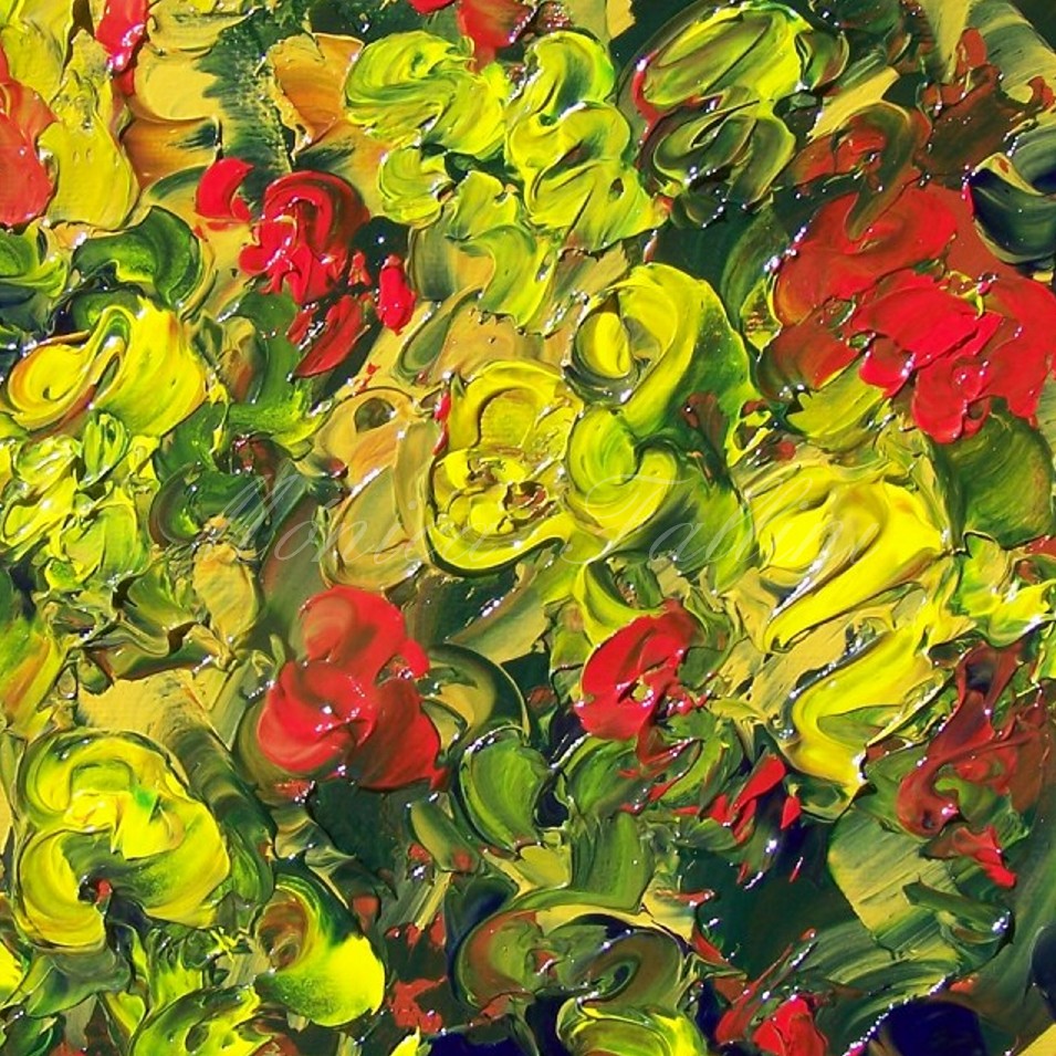Painting titled 'Surrounded by flowers # V' by Monica Fallini
