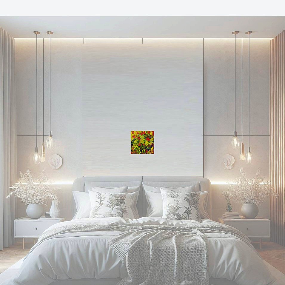 Painting titled 'Surrounded by flowers # V' by Monica Fallini