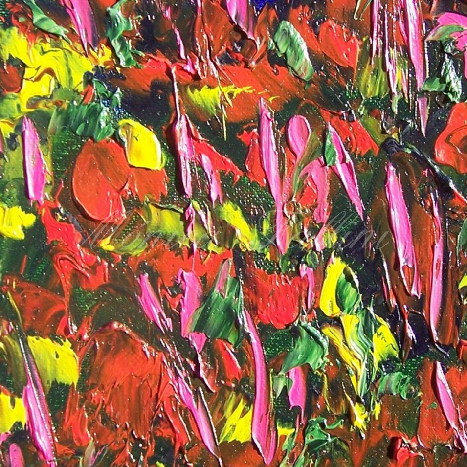 Painting titled 'Surrounded by flowers # VI' by Monica Fallini