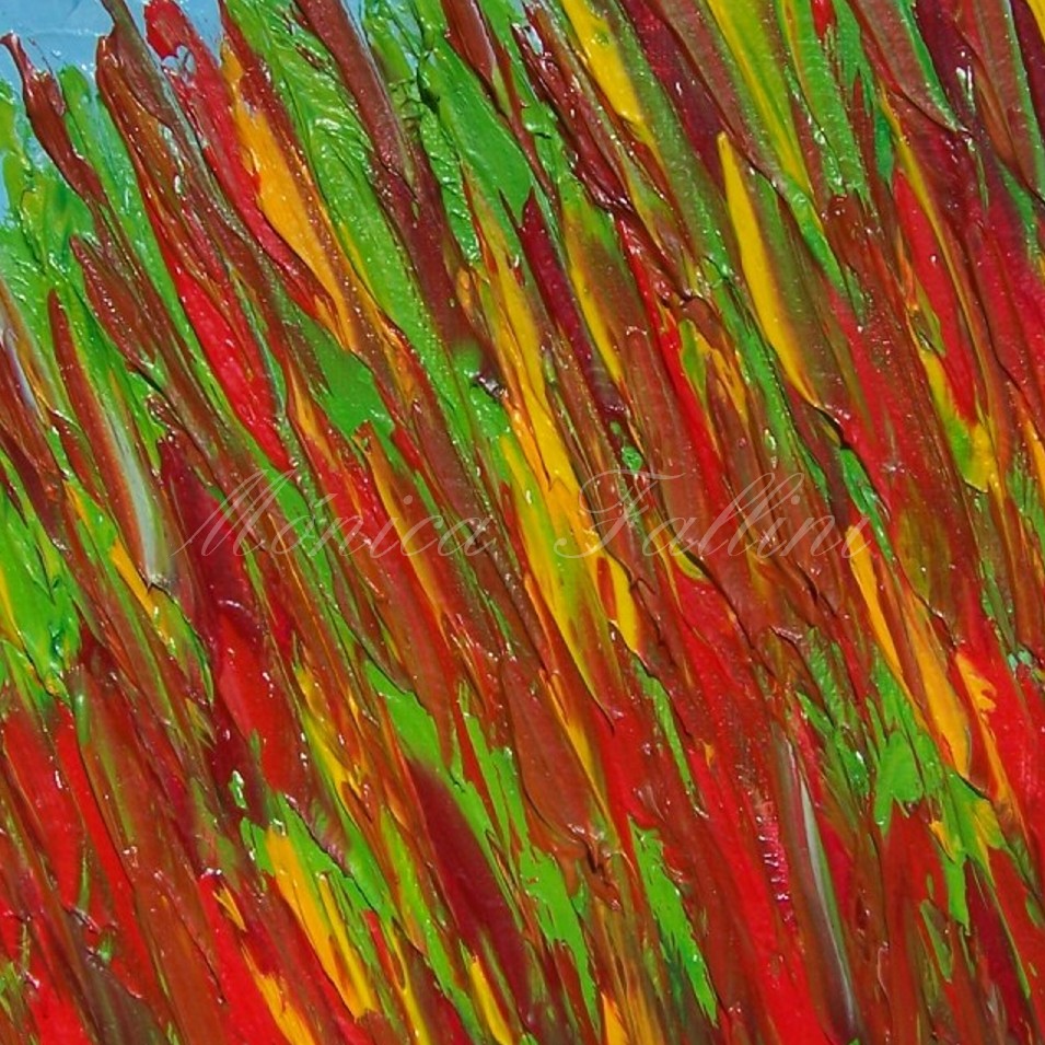Painting titled 'Surrounded by flowers # VII' by Monica Fallini