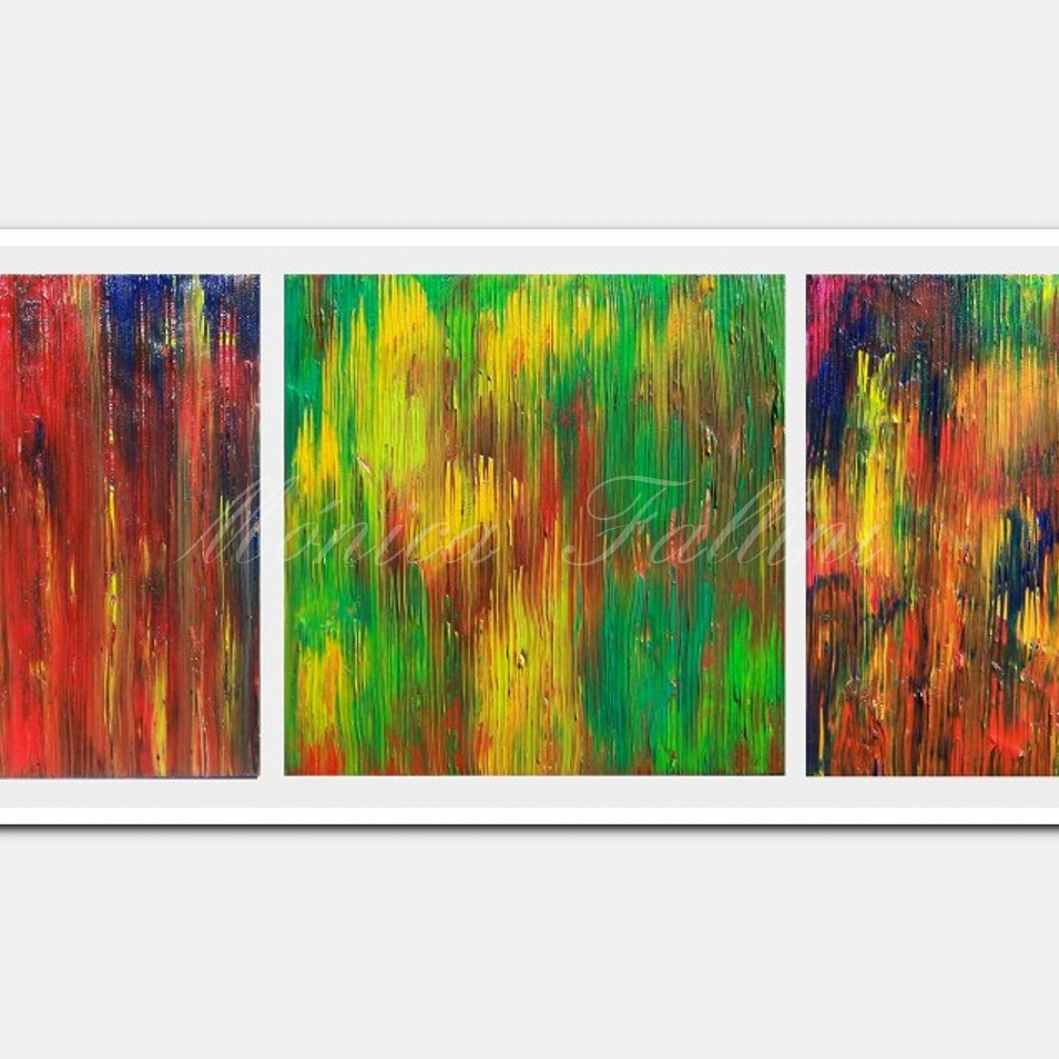 Painting titled 'Threads of energy' by Monica Fallini