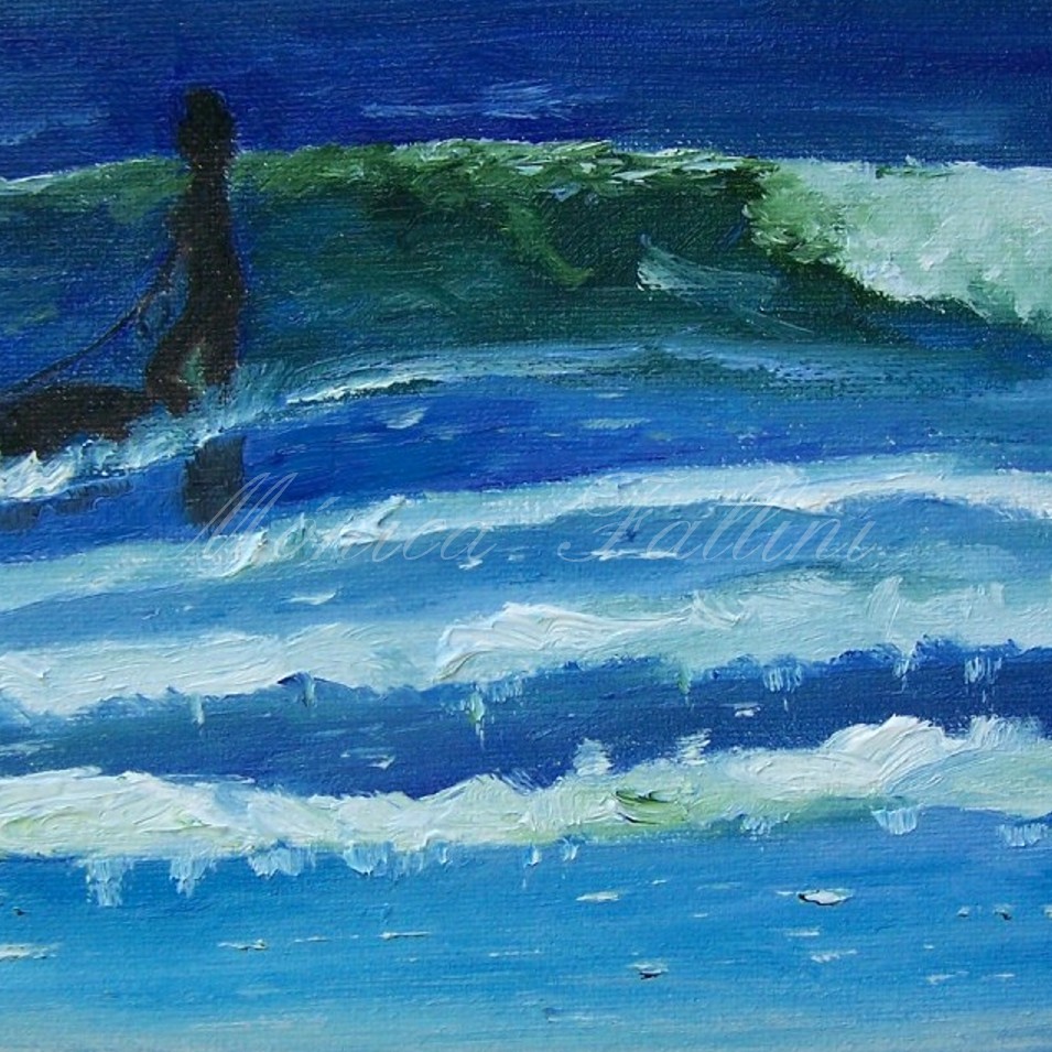 Painting titled 'Galveston # 5.Surf study. ' by Monica Fallini