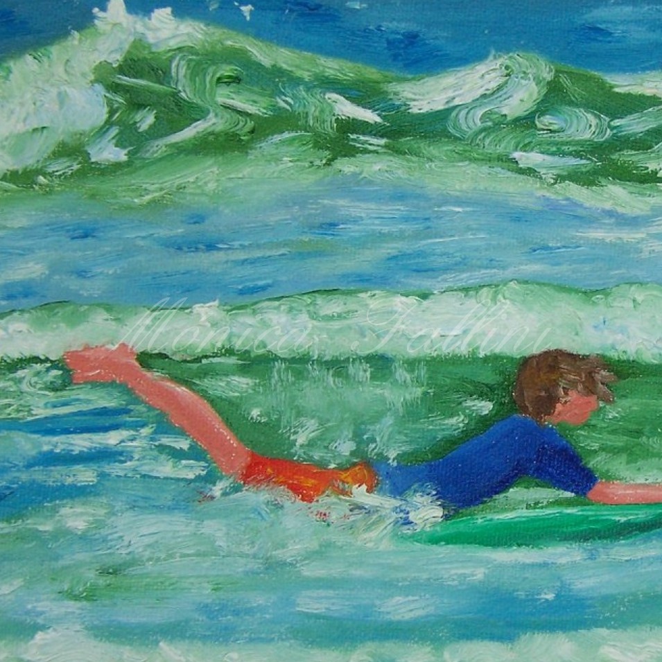 Painting titled 'Galveston VI' by Monica Fallini