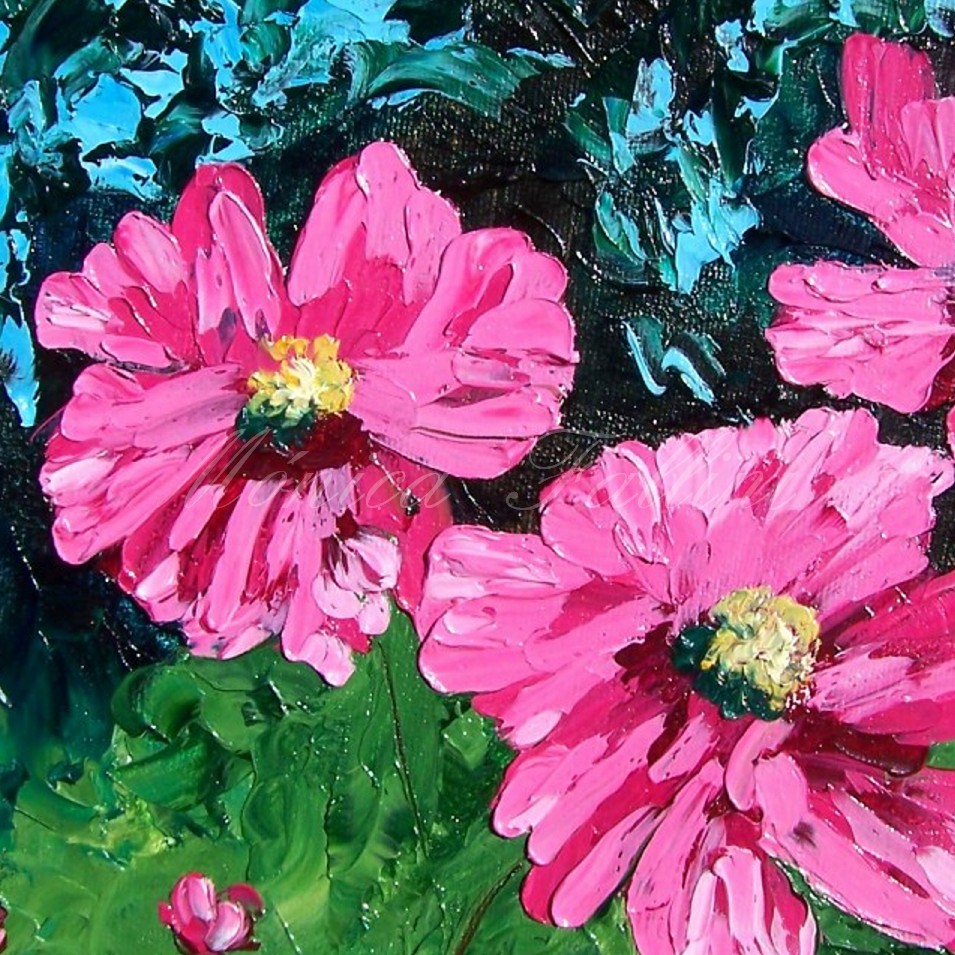 Painting titled 'Pink beauties # III' by Monica Fallini