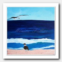 Galveston VIII, calm sea with seagulls