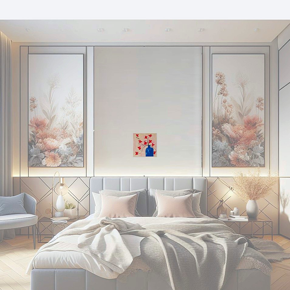 Painting titled 'Dancing Poppies bouquet' by Monica Fallini
