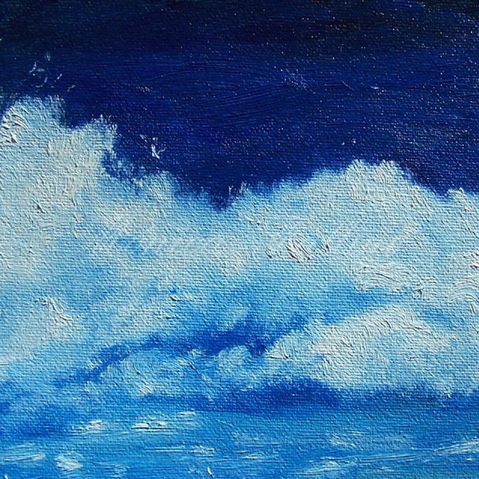 Painting titled 'Galveston # IX, surf study' by Monica Fallini
