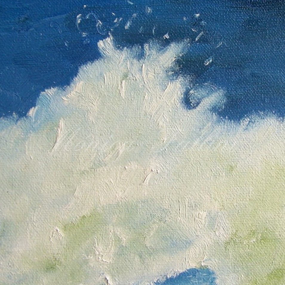 Painting titled 'Galveston # X, surf study' by Monica Fallini