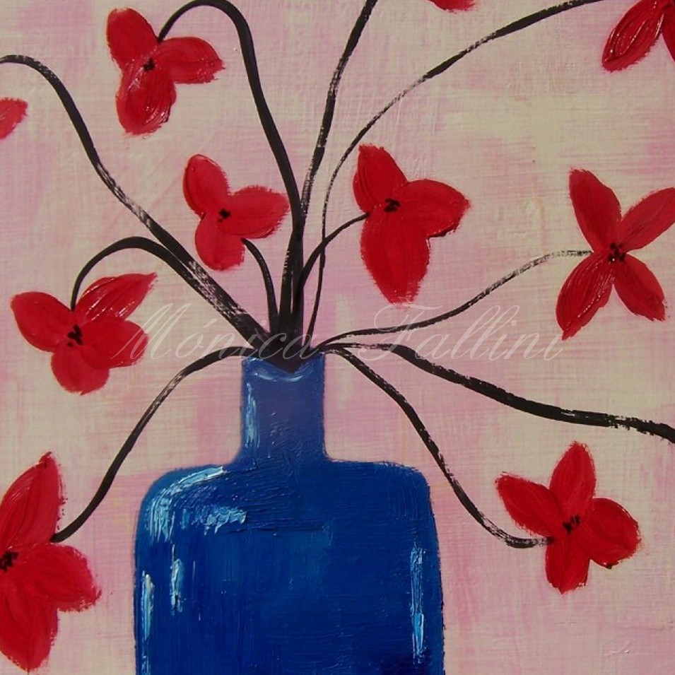 Painting titled 'Bouquet # 1' by Monica Fallini