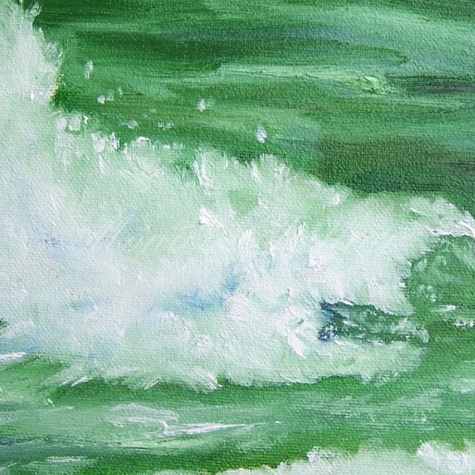Painting titled 'Galveston # XI, surf study' by Monica Fallini