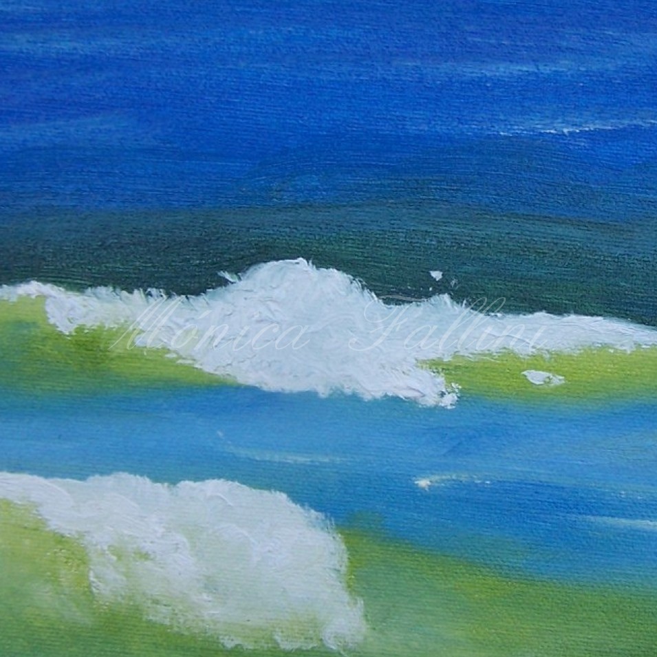 Painting titled 'Galveston # XIII, surf study' by Monica Fallini