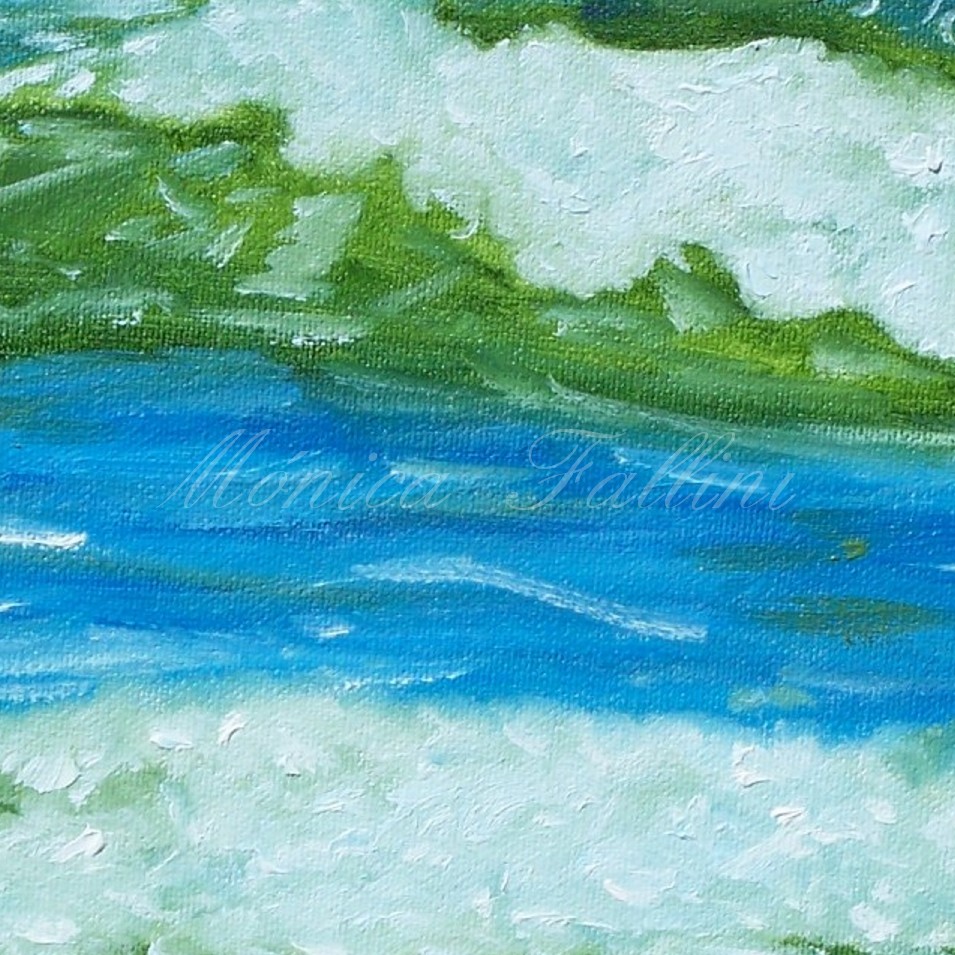Painting titled 'Galveston # XVI, surf study' by Monica Fallini