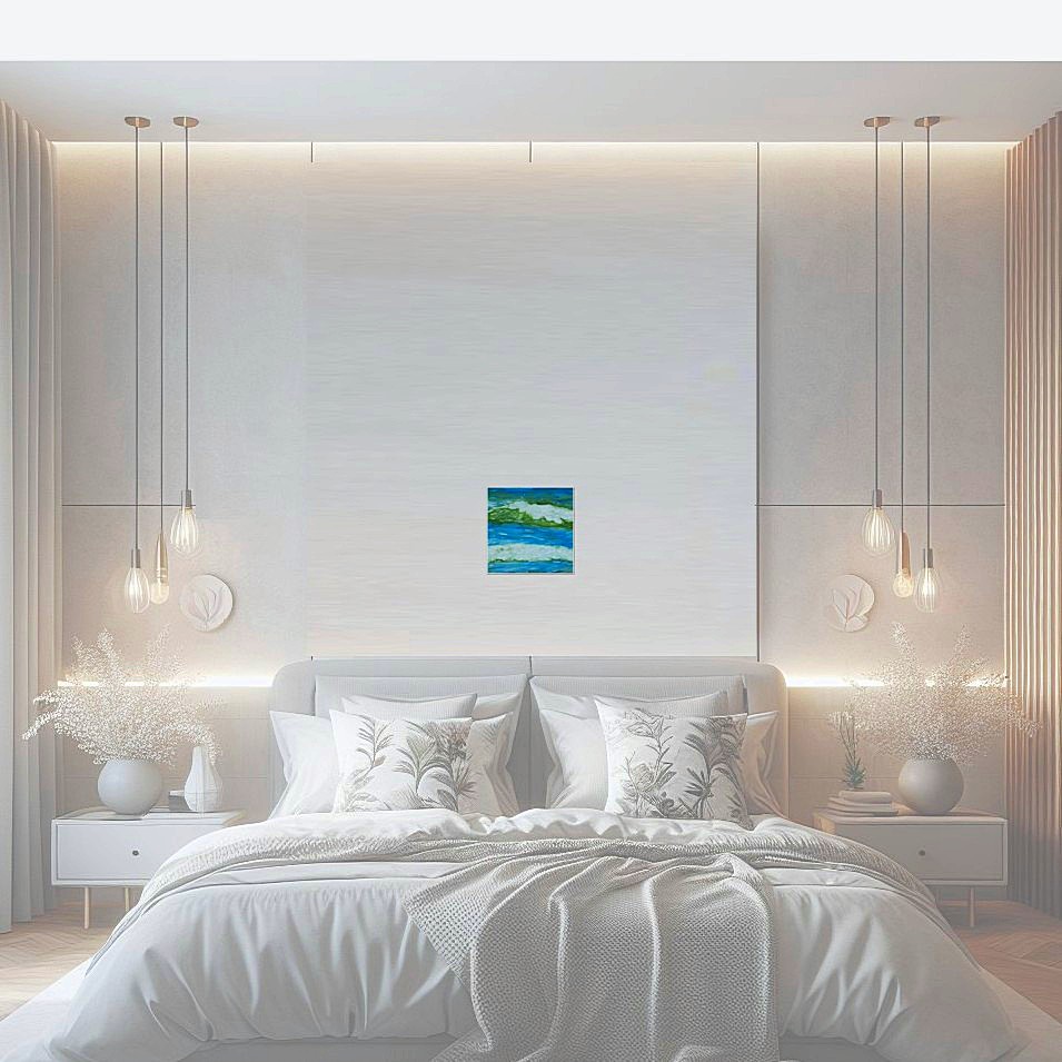 Painting titled 'Galveston # XVI, surf study' by Monica Fallini