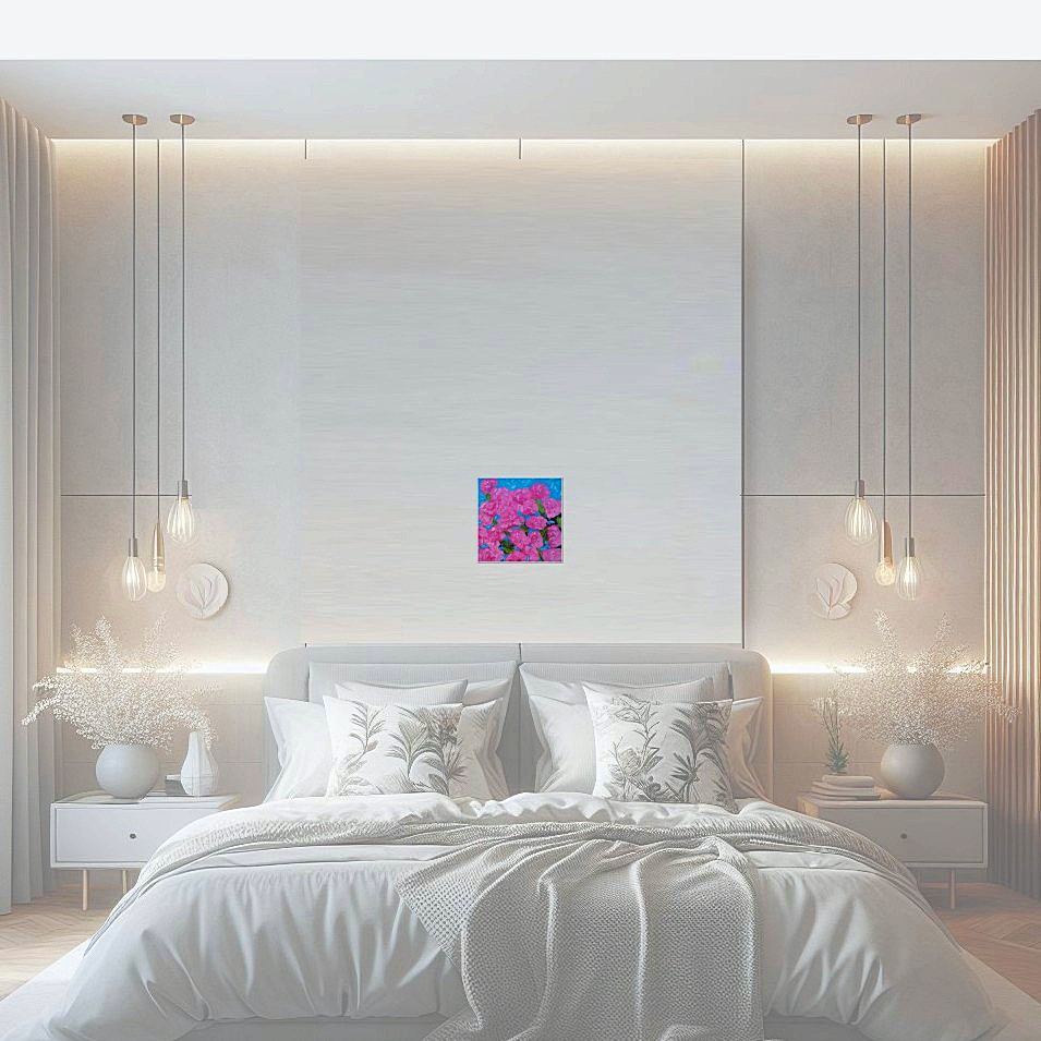 Painting titled 'Pink Hydrangeas' by Monica Fallini