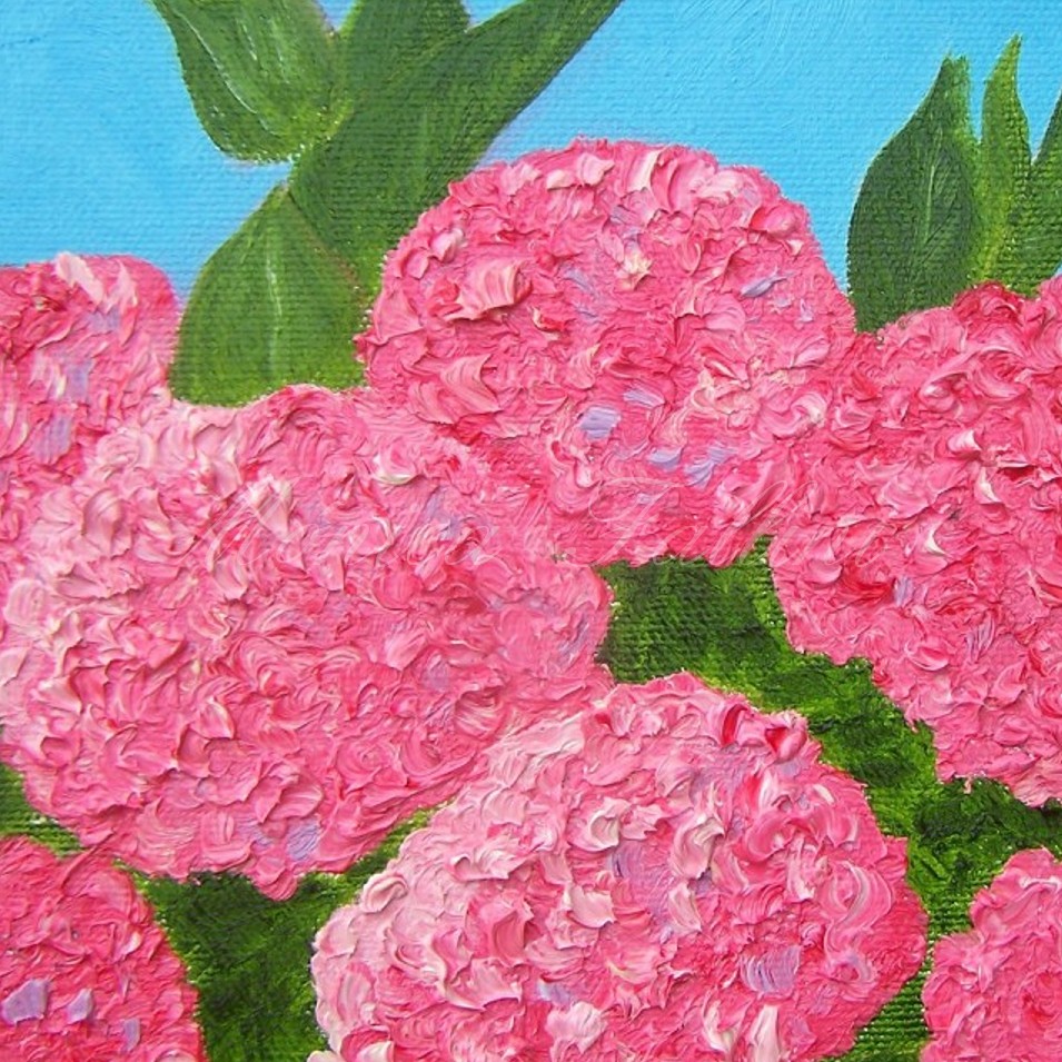 Painting titled 'A dream of Hydrangeas # XVI' by Monica Fallini