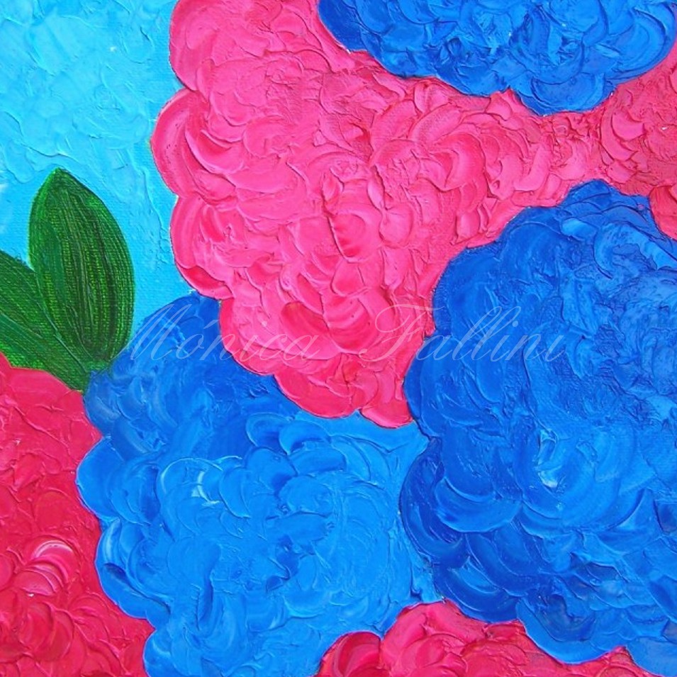 Painting titled 'A dream of Hydrangeas # XVII' by Monica Fallini