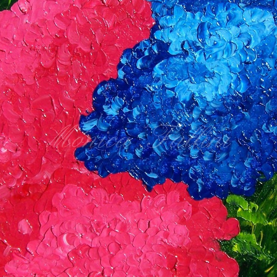 Painting titled 'A dream of Hydrangeas # XVIII' by Monica Fallini