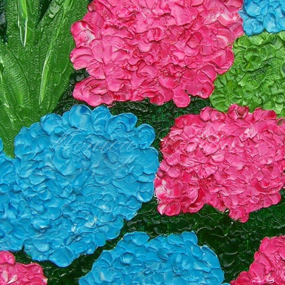 Painting titled 'A dream of Hydrangeas # XIX' by Monica Fallini