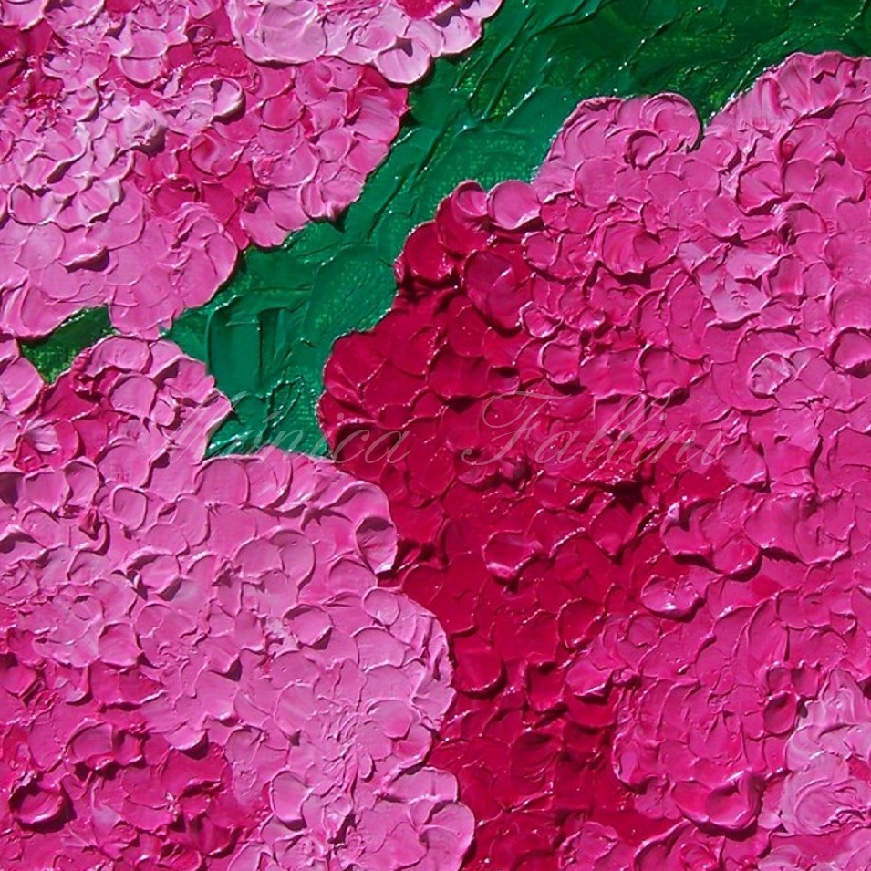 Painting titled 'A dream of Hydrangeas # XXI' by Monica Fallini