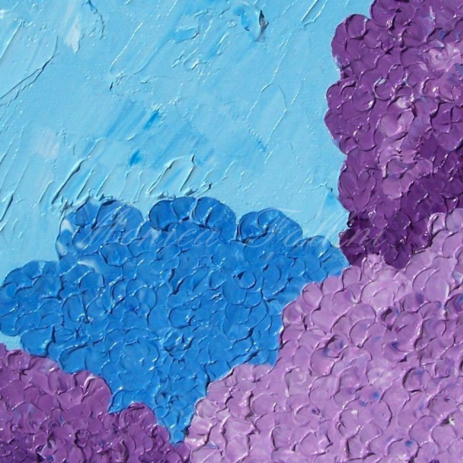 Painting titled 'A dream of Hydrangeas # XXIII' by Monica Fallini