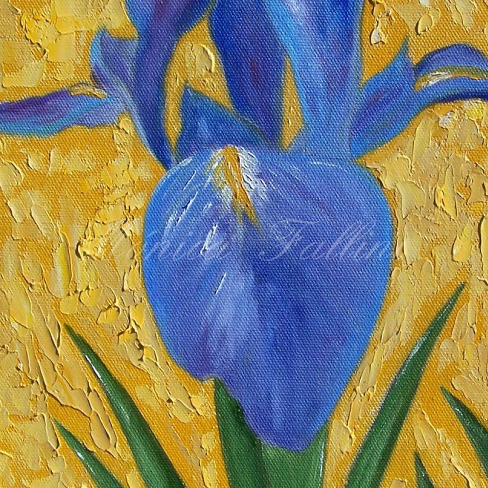 Painting titled 'Iris flower' by Monica Fallini