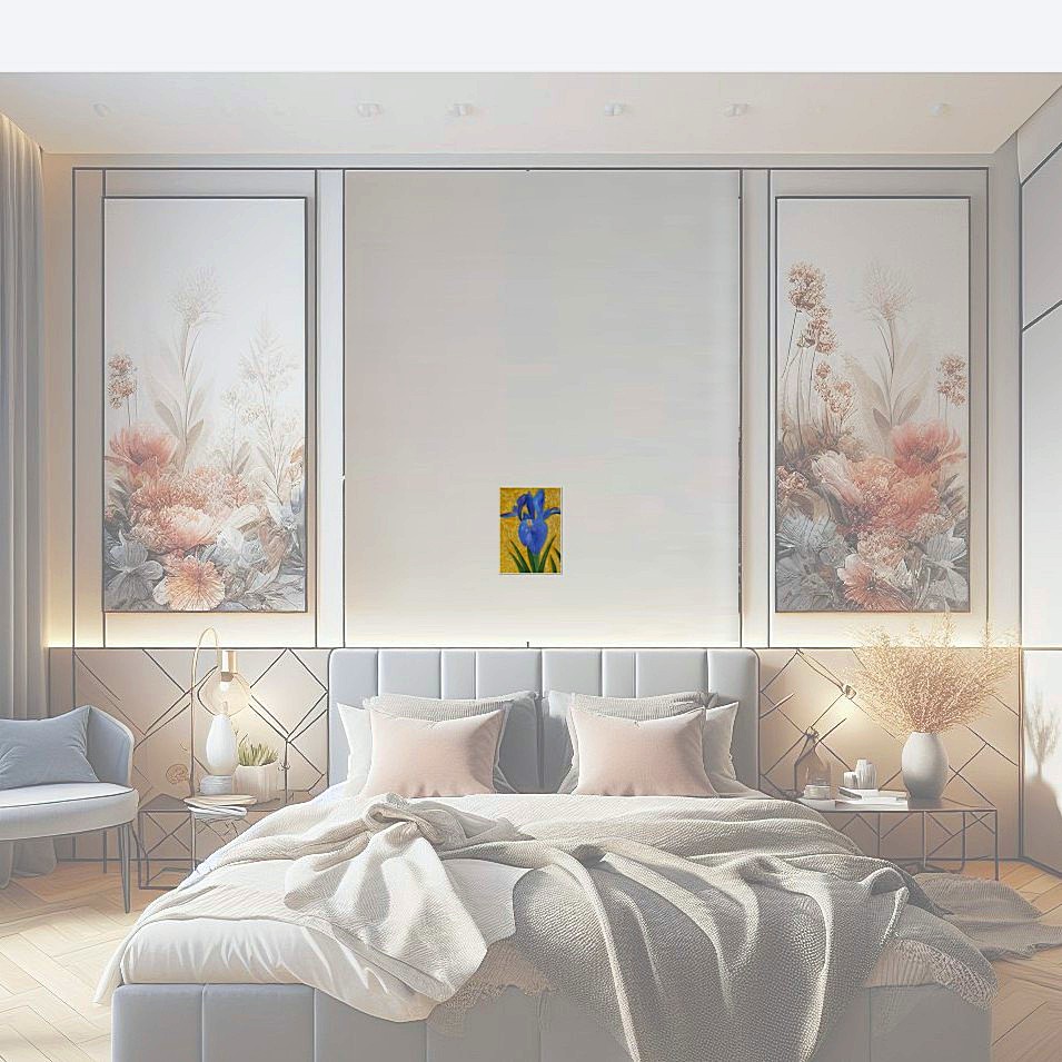 Painting titled 'Iris flower' by Monica Fallini