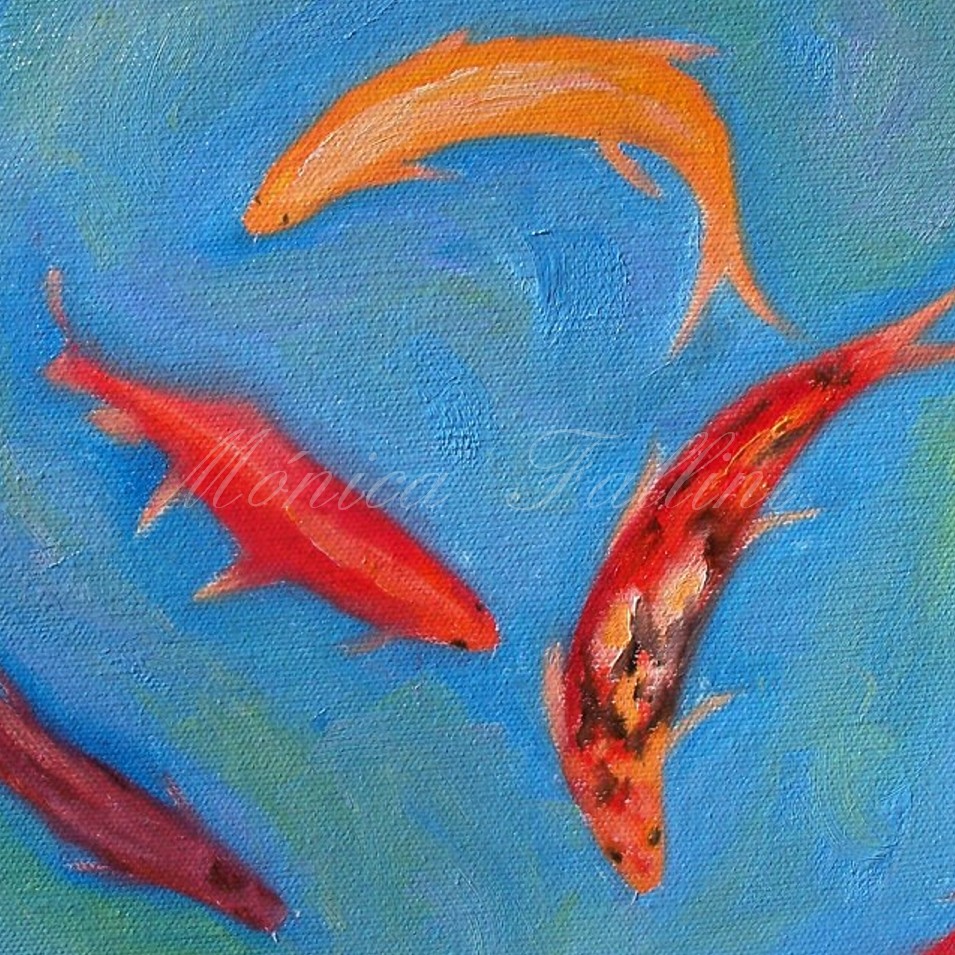 Painting titled 'Koi fish # 2' by Monica Fallini