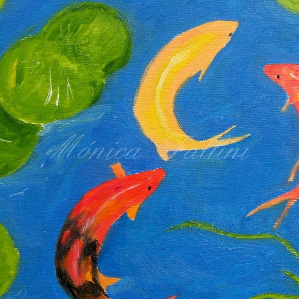 Painting titled 'Koi Fish # 3' by Monica Fallini