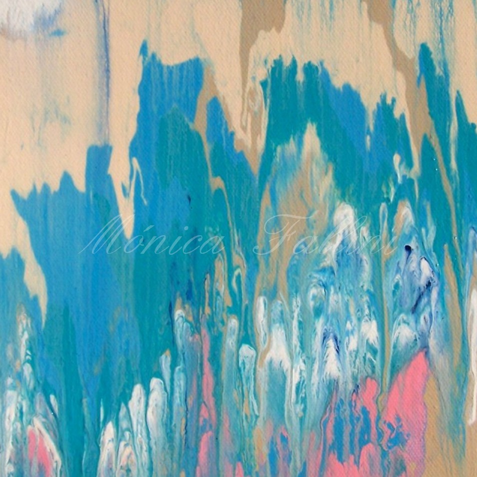 Painting titled 'Glacier and mountains II' by Monica Fallini