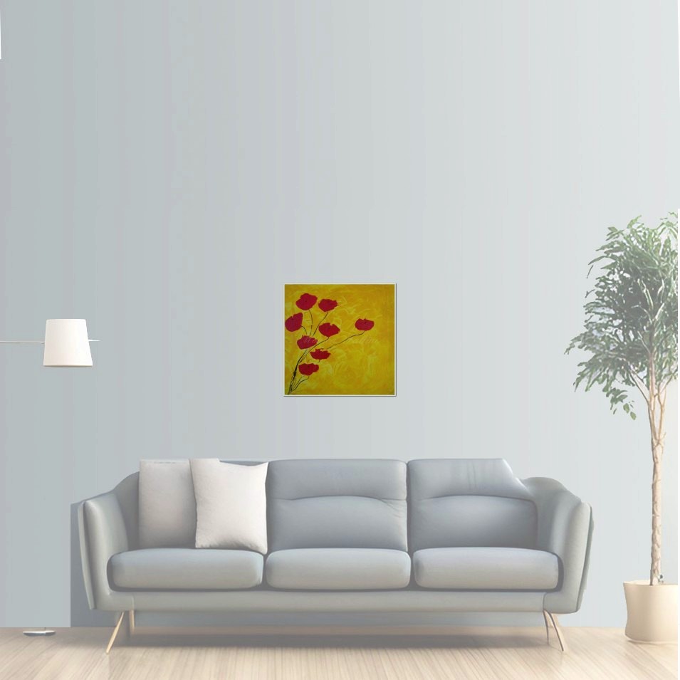 Painting titled 'Together, growing tall II' by Monica Fallini