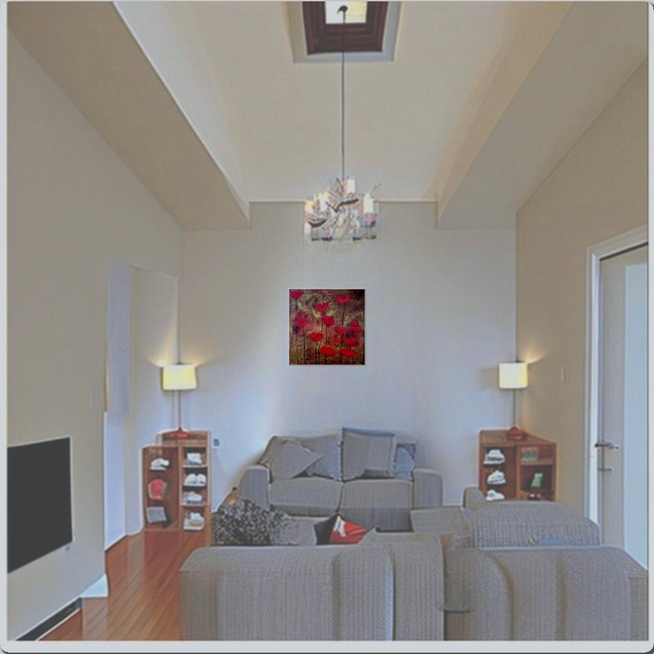 Painting titled 'Prosperity Poppies II' by Monica Fallini