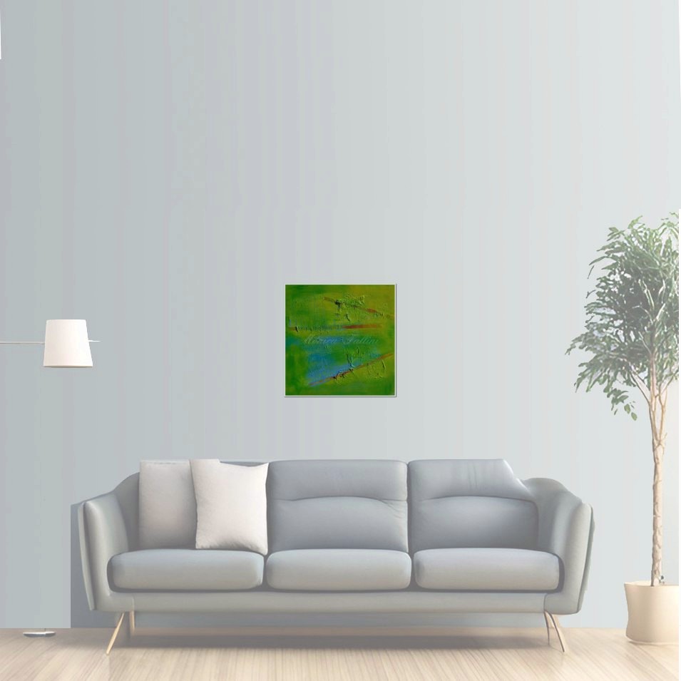 Painting titled 'Sinking thoughts letting go through the sunshine' by Monica Fallini