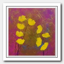 Two groups of yellow Poppies