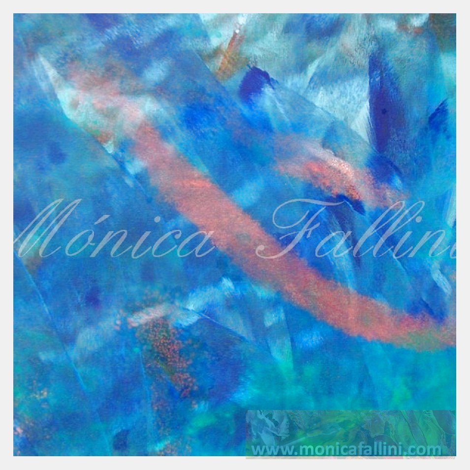 Painting titled 'Under the sea' by Monica Fallini