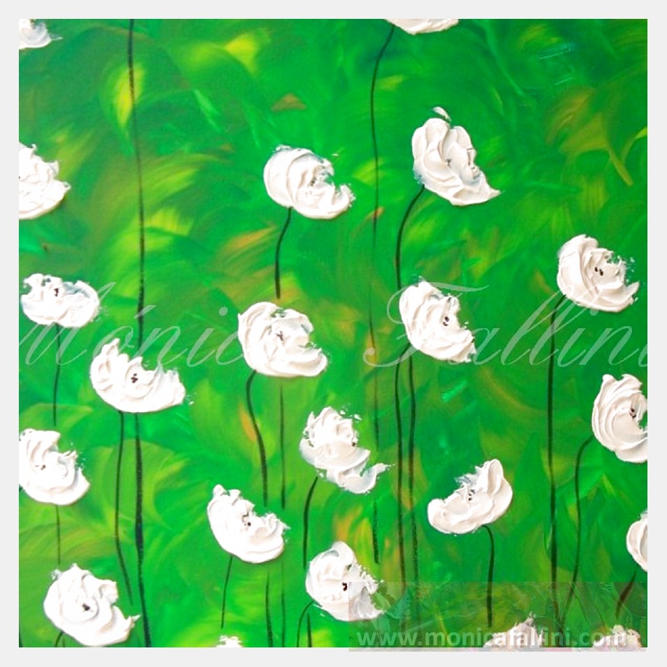Painting titled 'Free spirit Poppies in Summer' by Monica Fallini