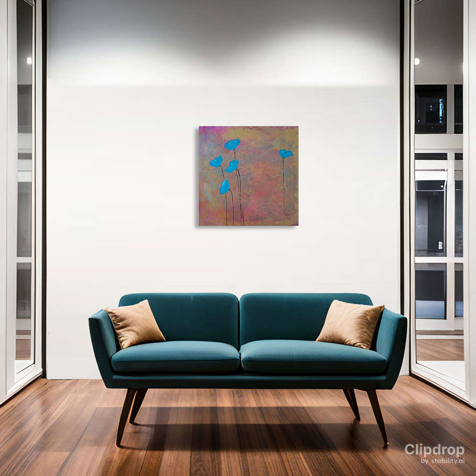 Painting titled 'Paper Poppies V' by Monica Fallini